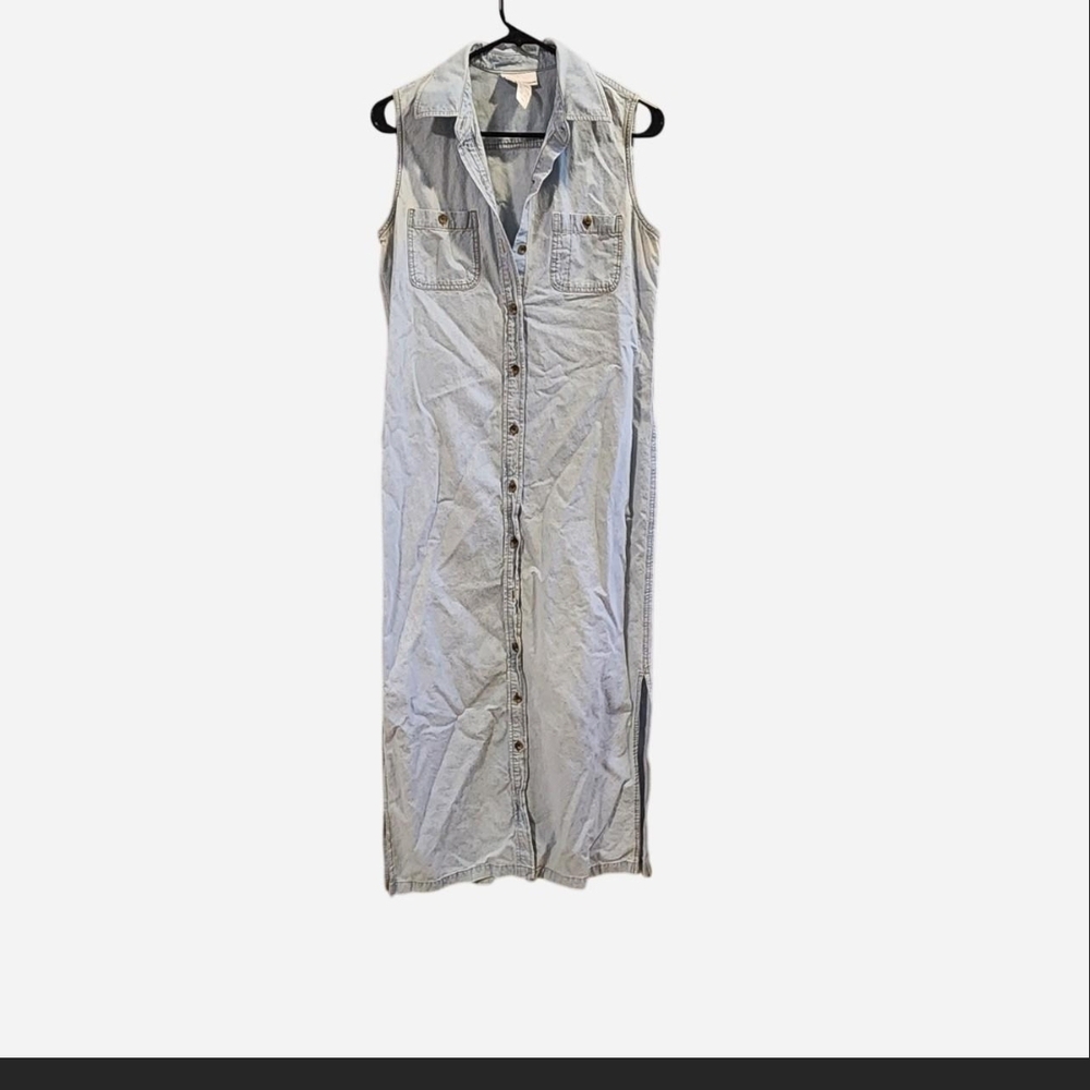 Jones New York Sport Light Blue Denim Shirt Dress